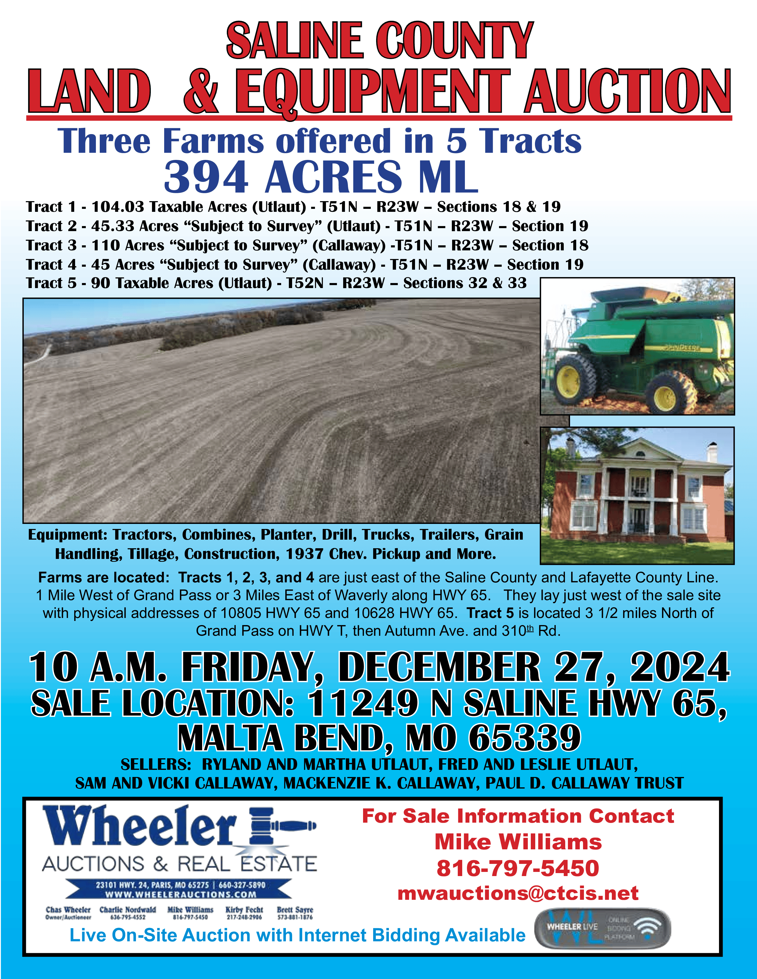 Saline County Land  & Equipment Auction