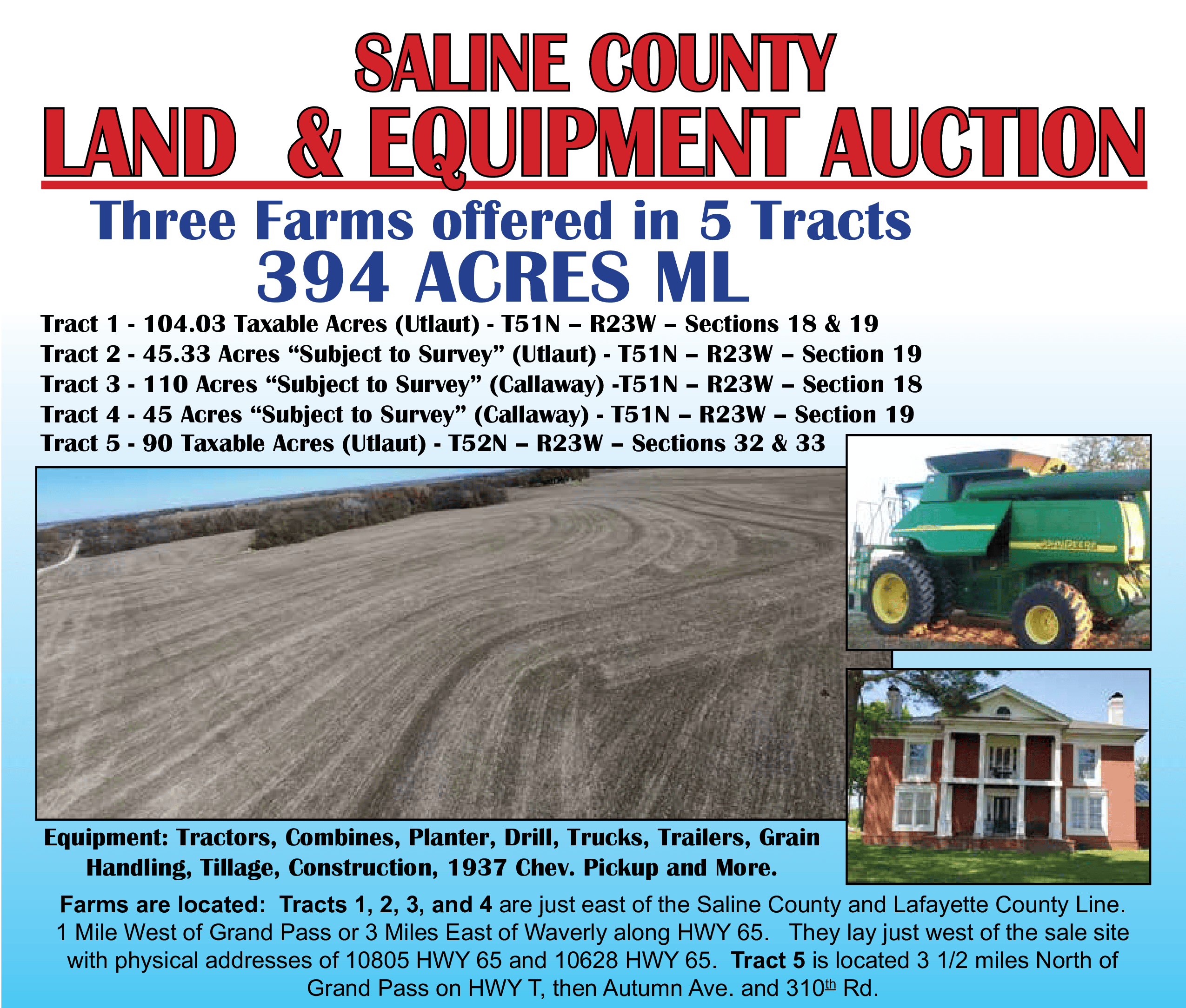 Saline County Land  & Equipment Auction